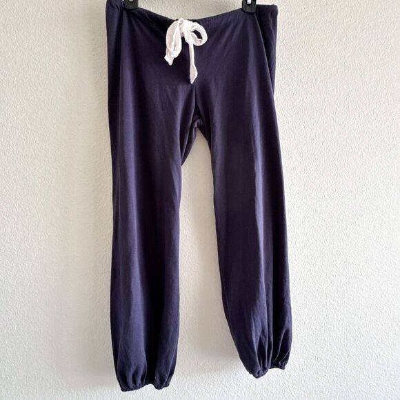 Eberjey Heather Cropped Pant Blue Deep Sea Size Small - Picture 4 of 12